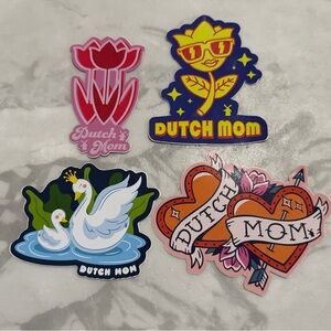 Dutch Mom Sticker Pack - Colorful Floral & Swan Designs Mother’s Day